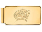 14k Yellow Gold Nhl Logoart Columbus Blue Jackets Money Clip