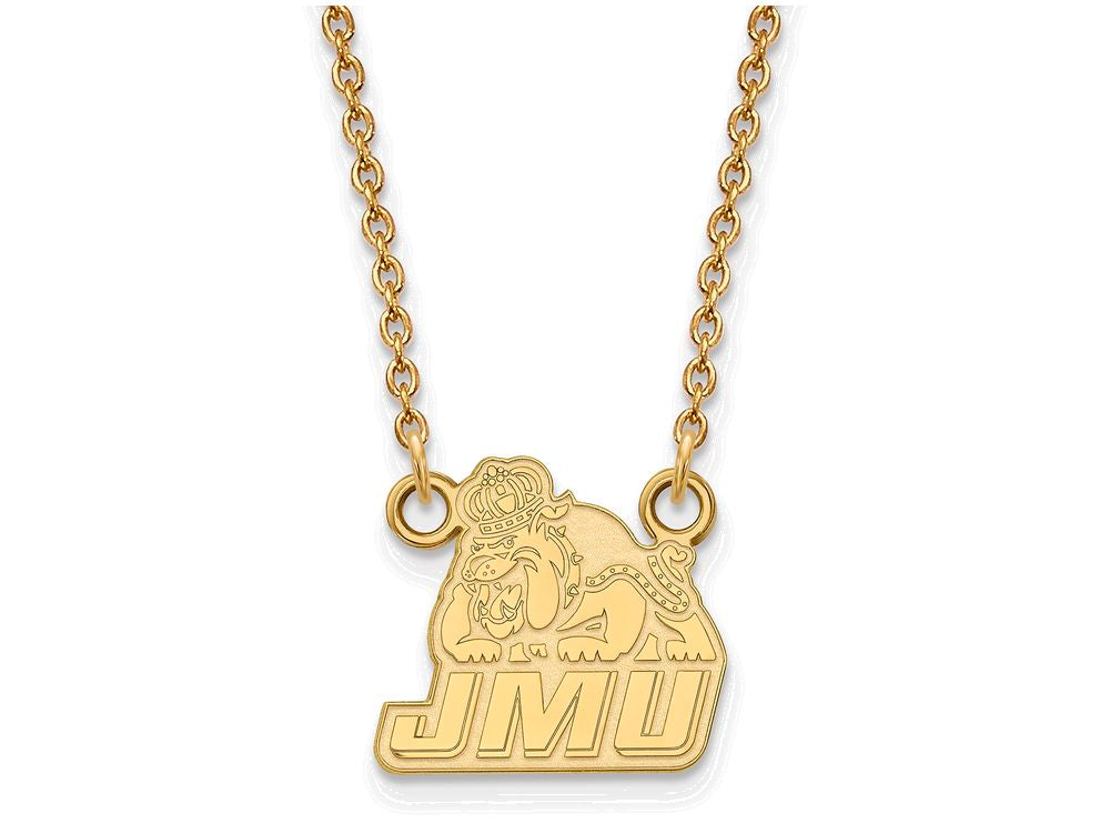 14k Yellow Gold Logoart James Madison University Small Pendant Necklace