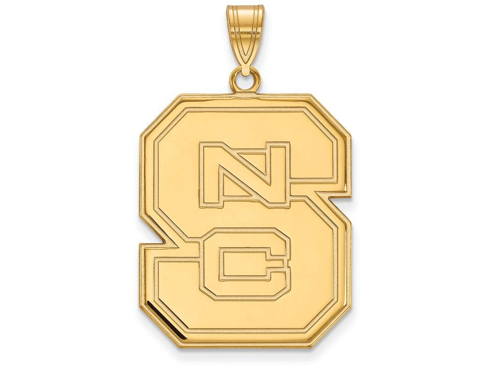 14k Yellow Gold Logoart North Carolina State University Extra Large  Pendant