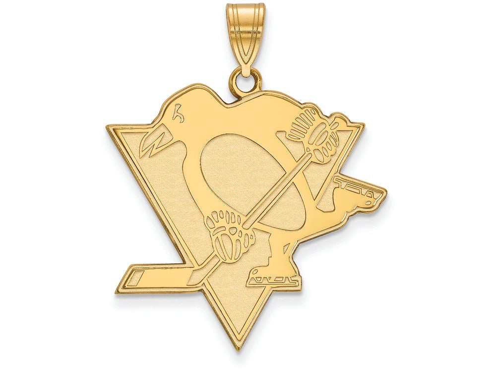 Logoart 14k Yellow Gold Pittsburh Penguins Extra Large  Pendant