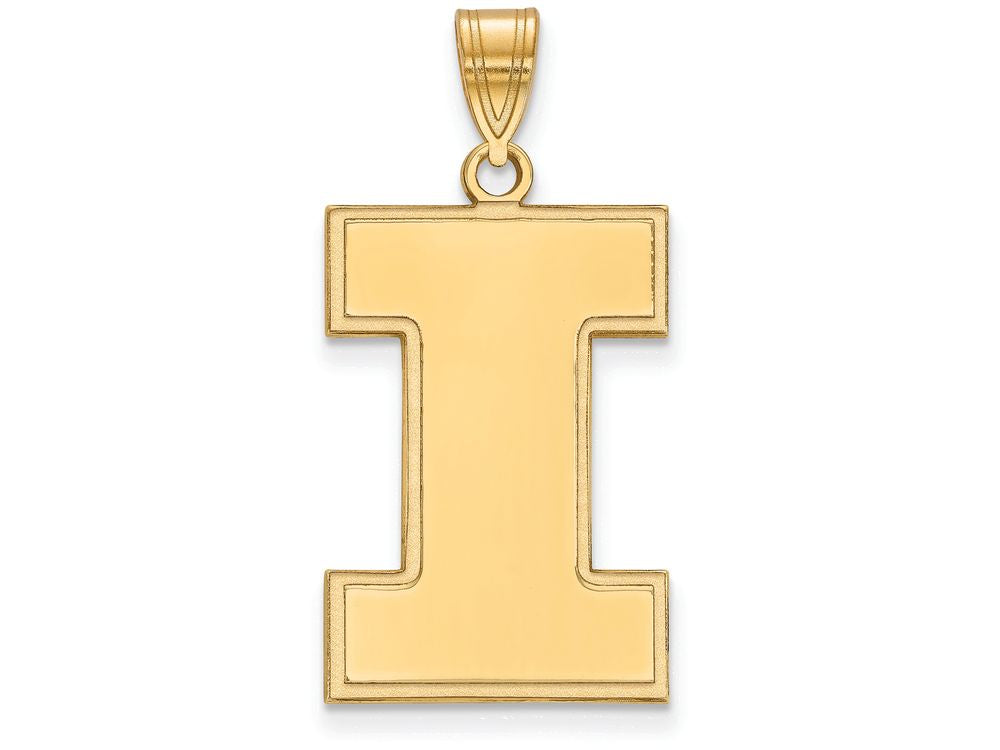 14k Yellow Gold Logoart University Of Illinois Extra Large  Pendant