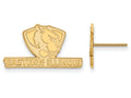 14k Yellow Gold Logoart Eastern Illinois University Small Post Earrings