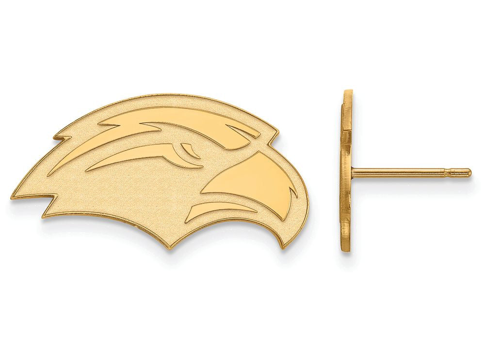 14k Yellow Gold Logoart University Of Southern Miss Small Post Earrings