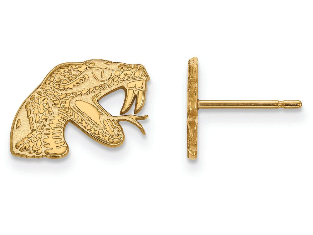 14k Yellow Gold Logoart Florida Aandm University Extra Small Post Earrings