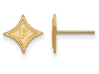 14k Yellow Gold Logoart Furman University Extra Small Post Earrings