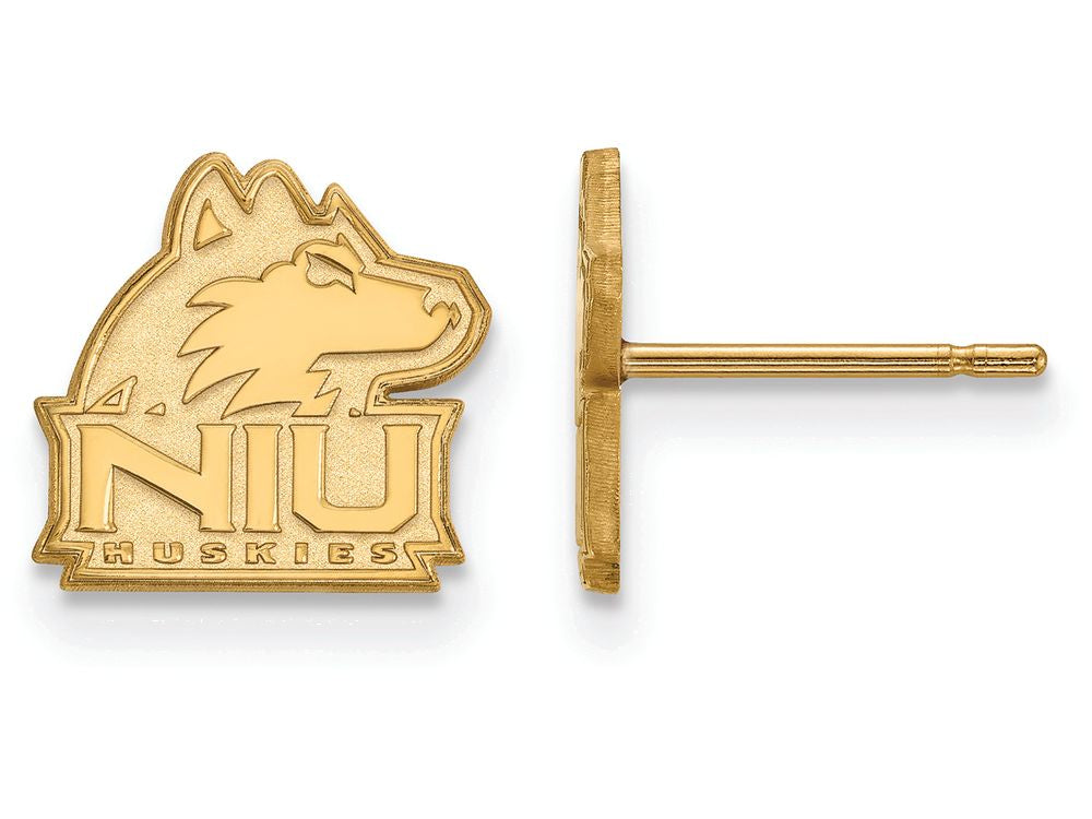 14k Yellow Gold Logoart Northern Illinois University Extra Small Post Earrings