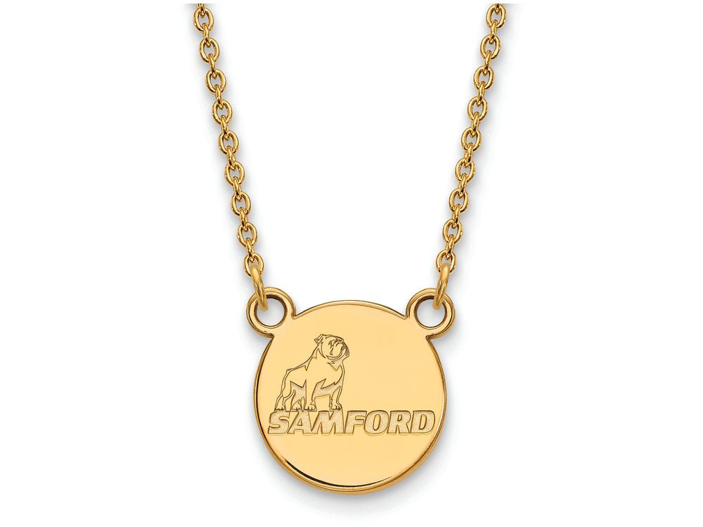 14k Yellow Gold Logoart Samford University Small Pendant Necklace