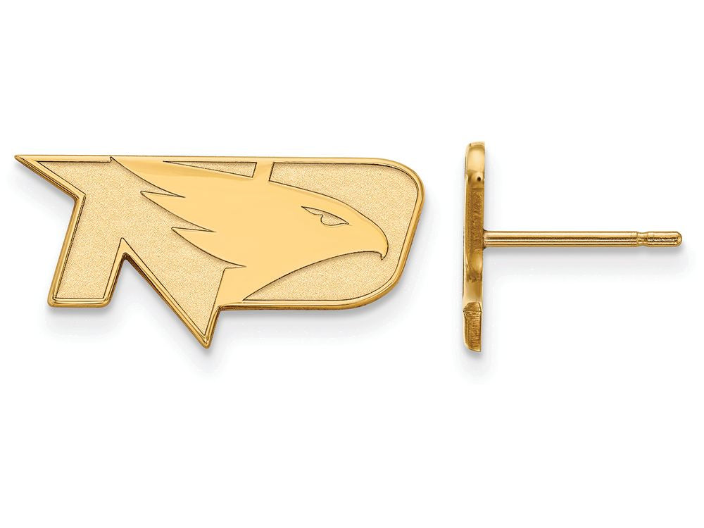 14k Yellow Gold Logoart University Of North Dakota Extra Small Post Earrings