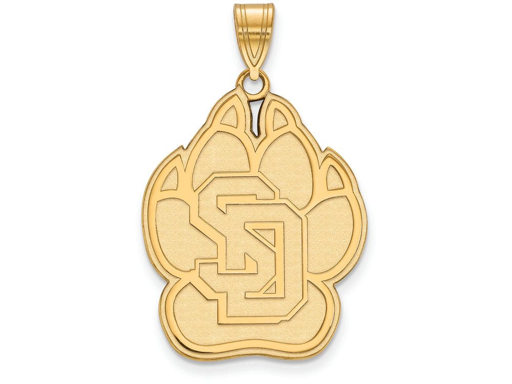 14k Yellow Gold Logoart University Of South Dakota Extra Large  Pendant