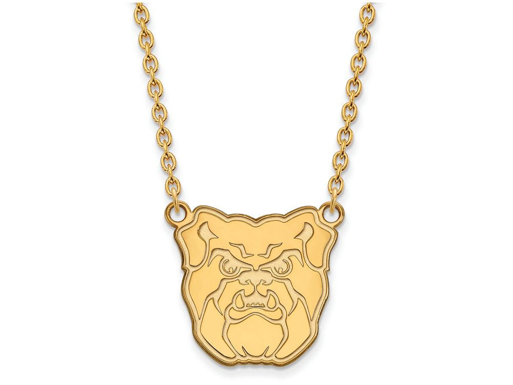 14k Yellow Gold Logoart Butler University Large Pendant Necklace
