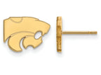14k Yellow Gold Logoart Kansas State University Extra Small Post Earrings