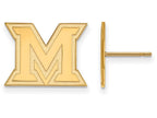 14k Yellow Gold Logoart Miami University Small Post Earrings