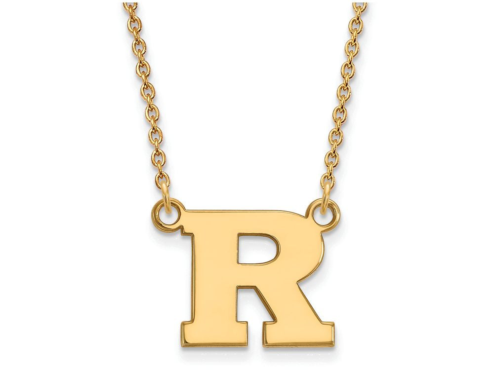 14k Yellow Gold Logoart Rutgers Small Pendant Necklace