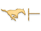 14k Yellow Gold Logoart Southern Methodist University Small Post Earrings