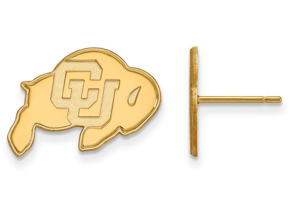 14k Yellow Gold Logoart University Of Colorado Small Post Earrings