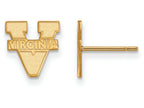 14k Yellow Gold Logoart University Of Virginia Extra Small Post Earrings