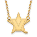 14k Yellow Gold Logoart Vanderbilt University Large Pendant Necklace