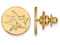 14k Yellow Gold Nhl Logoart San Jose Sharks Lapel Pin