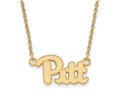 14k Yellow Gold Logoart University Of Pittsburgh Small Pendant Necklace