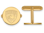 14k Yellow Gold Nhl Logoart Florida Panthers Cuff Links