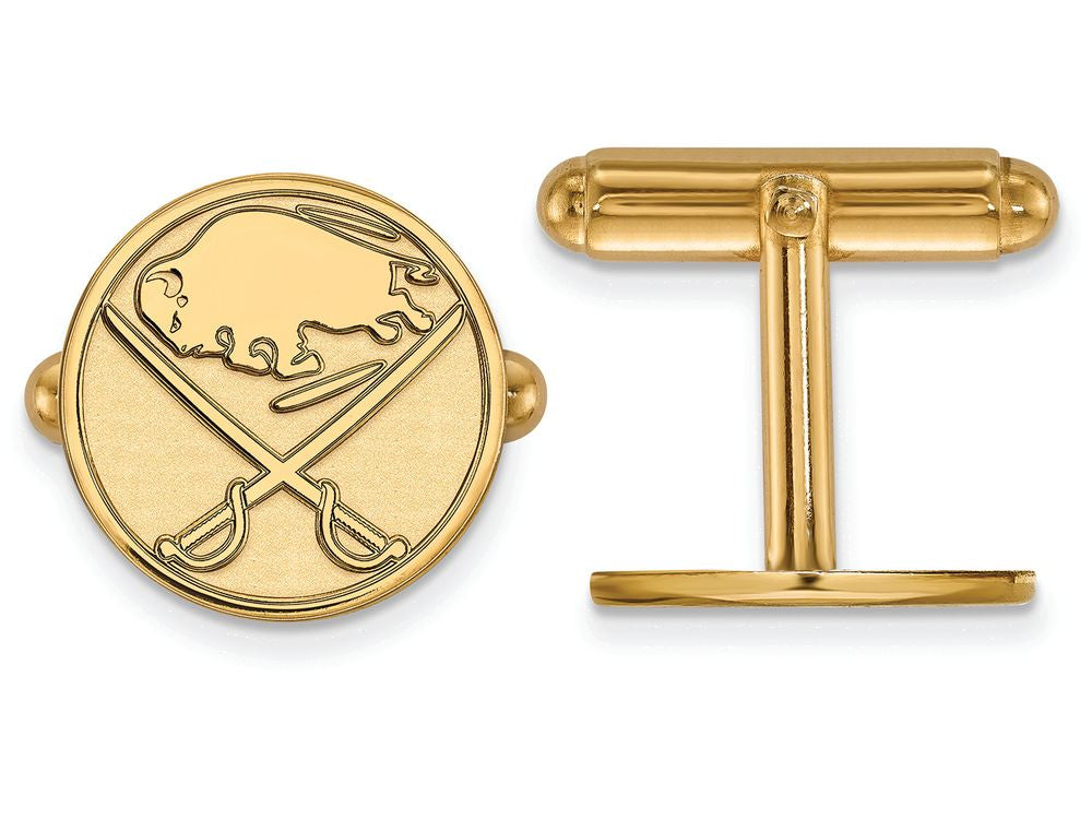 14k Yellow Gold Nhl Logoart Buffalo Sabres Cuff Links
