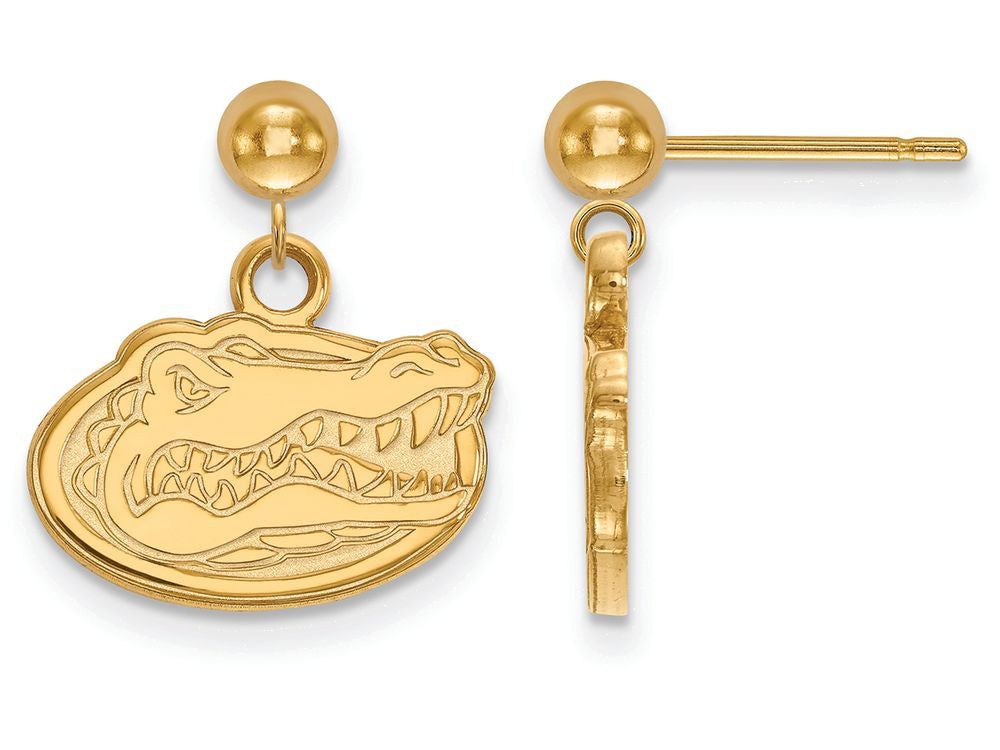 14k Yellow Gold Logoart University Of Florida Earrings Dangle Ball