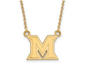 14k Yellow Gold Logoart Miami University Small Pendant Necklace