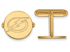 14k Yellow Gold Nhl Logoart Tampa Bay Lightning Cuff Links