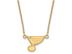 14k Yellow Gold Nhl Logoart St. Louis Blues Small Pendant Necklace