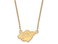 14k Yellow Gold Nhl Logoart Minnesota Wild Small Pendant Necklace