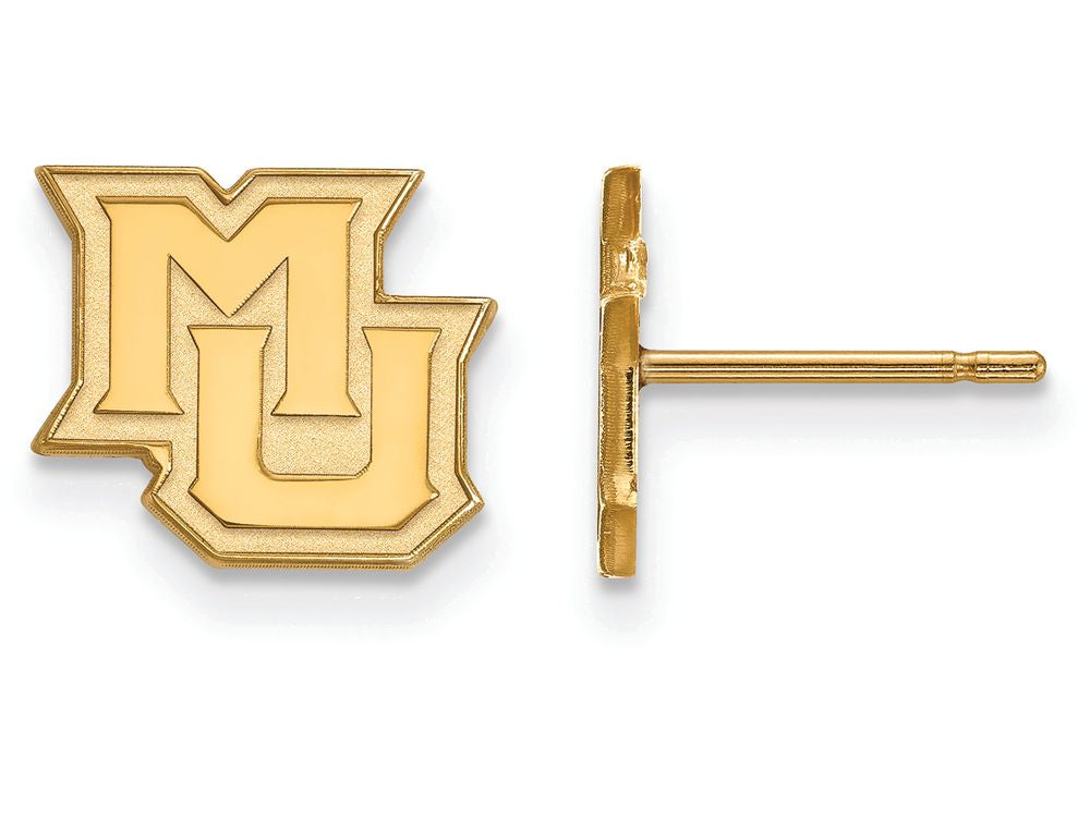 14k Yellow Gold Logoart Marquette University Extra Small Post Earrings