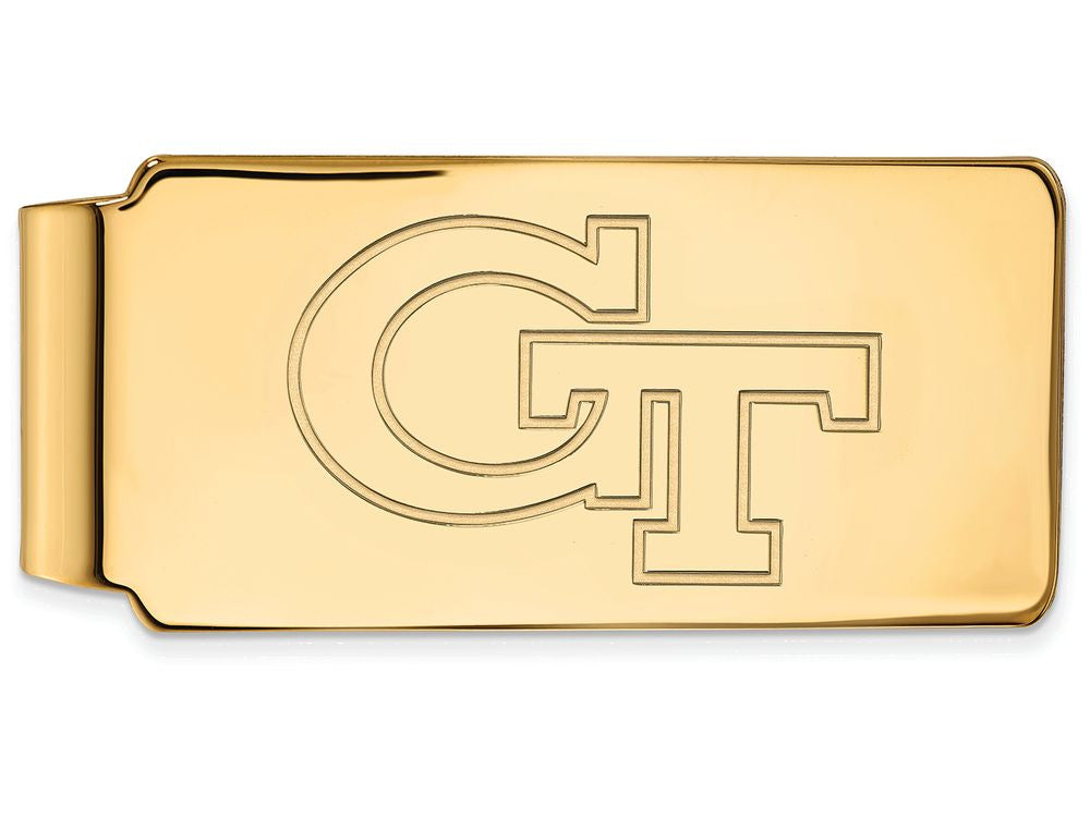14k Yellow Gold Logoart Georgia Institute Of Technology Money Clip