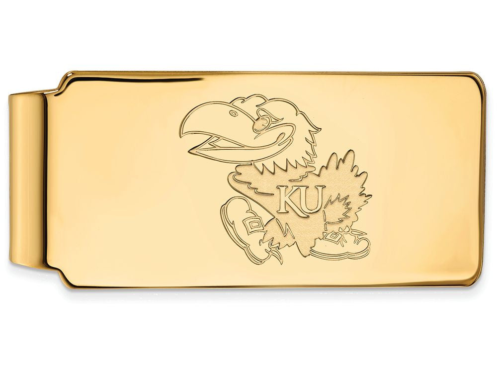14k Yellow Gold Logoart University Of Kansas Money Clip