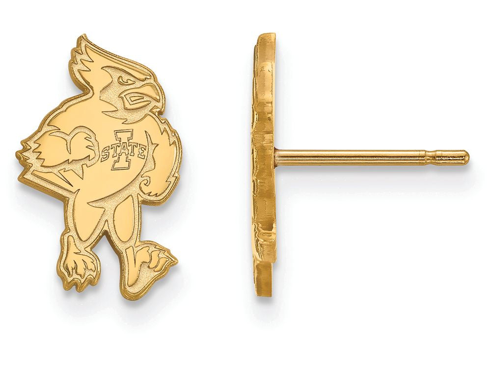 14k Yellow Gold Logoart Iowa State University Small Post Earrings