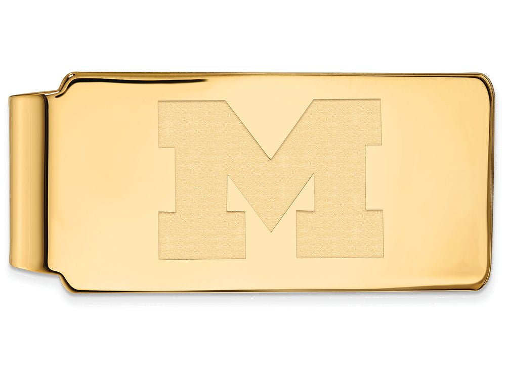 14k Yellow Gold Logoart Michigan (univ Of) Money Clip
