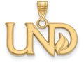 14k Yellow Gold Logoart University Of North Dakota Small Pendant