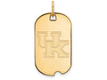 14k Yellow Gold Logoart University Of Kentucky Small Dog Tag Pendant Necklace