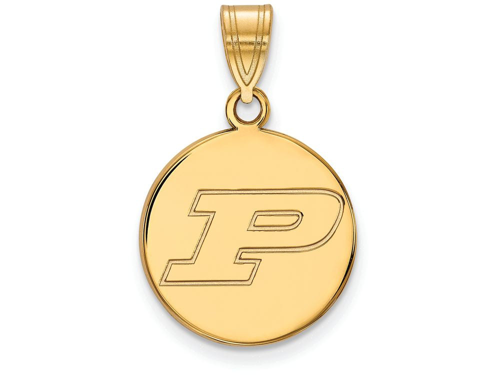14k Yellow Gold Logoart Purdue Medium Disc Pendant