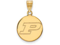 14k Yellow Gold Logoart Purdue Medium Disc Pendant