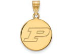 14k Yellow Gold Logoart Purdue Medium Disc Pendant