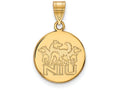 14k Yellow Gold Logoart Northern Illinois University Medium Disc Pendant