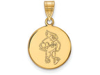14k Yellow Gold Logoart Iowa State University Medium Disc Pendant