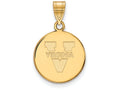 14k Yellow Gold Logoart University Of Virginia Medium Disc Pendant