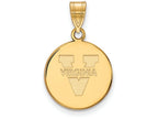 14k Yellow Gold Logoart University Of Virginia Medium Disc Pendant