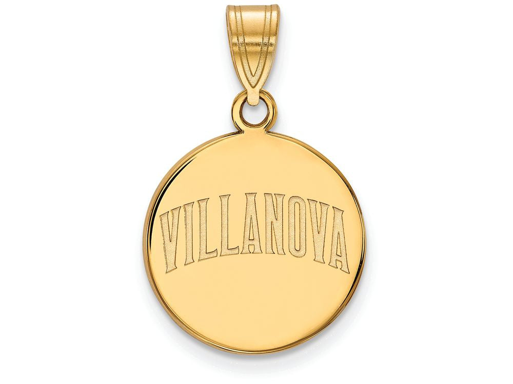 14k Yellow Gold Logoart Villanova University Medium Disc Pendant