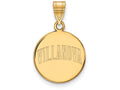 14k Yellow Gold Logoart Villanova University Medium Disc Pendant