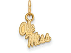 14k Yellow Gold Logoart University Of Mississippi Extra Small Pendant