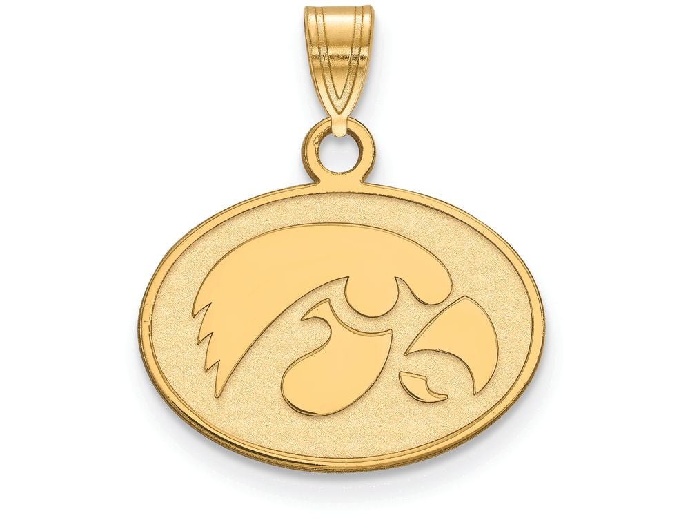 14k Yellow Gold Logoart University Of Iowa Small Pendant