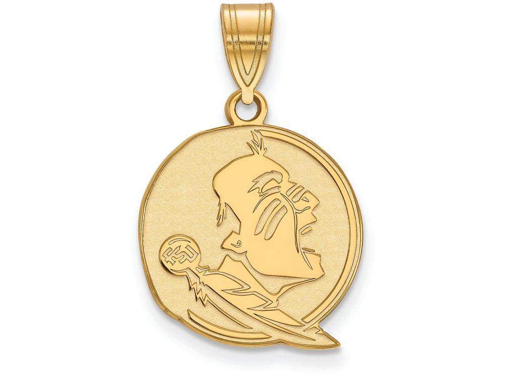 14k Yellow Gold Logoart Florida State University Medium Pendant