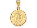 14k Yellow Gold Logoart Syracuse University Medium Disc Pendant